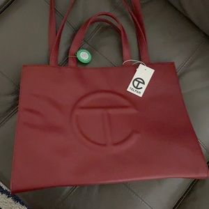 NWT Authentic Telfar Medium Oxblood Shopping Bag